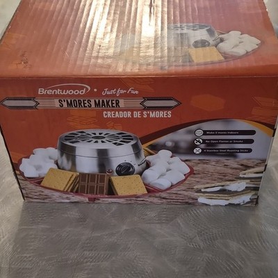 Brentwood TS-603 S'mores Maker Stainless Steel 350W Flameless Electric Silver