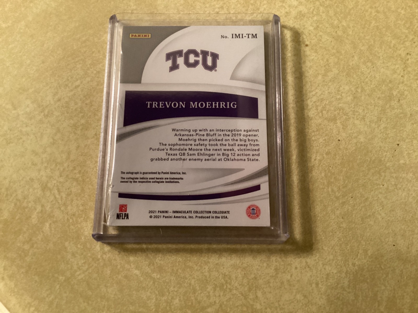 2021 Immaculate Collegiate Introductions 14/25 Trevon Moehrig Auto view 3