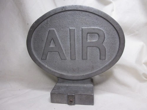 vintage metal AIR sign gas station machine topper top accent display part
