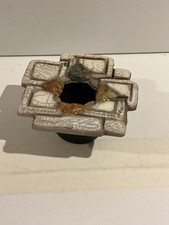 Ikebana Raku Flower Frog Prolon 9275 Design 4"