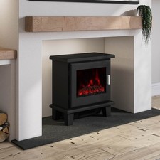 Electric Log Burner-Style Smart Stove in Black - 2kW - AmberGlo AGL063