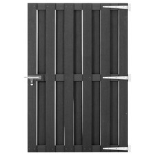 WALPLUS Grey All-Weather Composite Patio Gate Fence Entry System 100x150 cm
