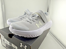 Under Armour BPS Surge 4 Alt. Close Lightwgt Kids Running Shoes-White Iridescent