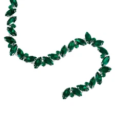 3 Yards Rhinestone Chain Trim 10mm Bling Shiny Crystal Chain Green
