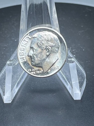 1959  Roosevelt Dime Brilliant Uncirculated original BU stock photo