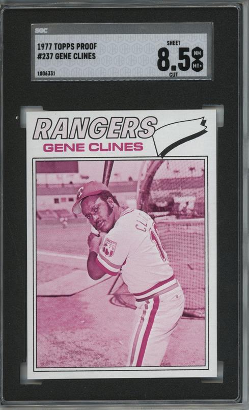 1977 Topps #237 Gene Clines 9 card progressive proof. 45a | eBay