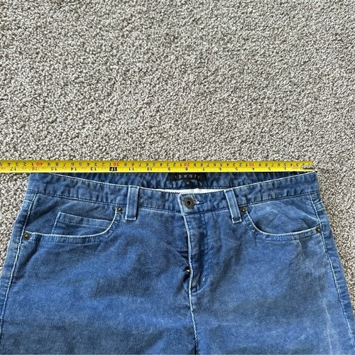 Theory Sineli Bristle Corduroy Blue Flare Pants Size 10 Y2K - Picture 12 of 12