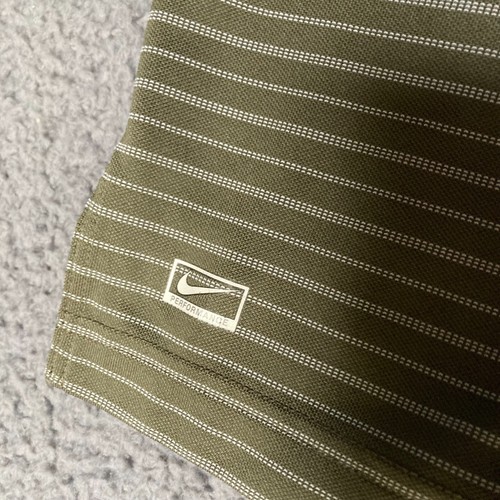 Nike Performance Polo Adult Large Striped Golfing Preppy Embroidered Logo Shirt - Picture 2 of 10