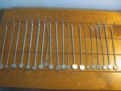 20 x Urethral Sounds Medical Instruments (Lollipop Handles) Early 20th Century - Bild 3 von 13