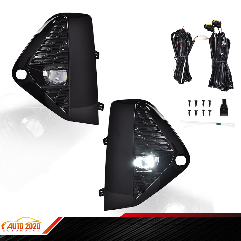 LED Fog Lights w/ Bezel Switch Wires Relay Set Fit For 2019-2021 Nissan Murano