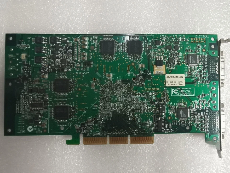 NVidea Quadro FX 1000 NV30 128MB DDR2 128 bit AGP 8X 2x DVI S-Video P128 Card - Image 2 of 4