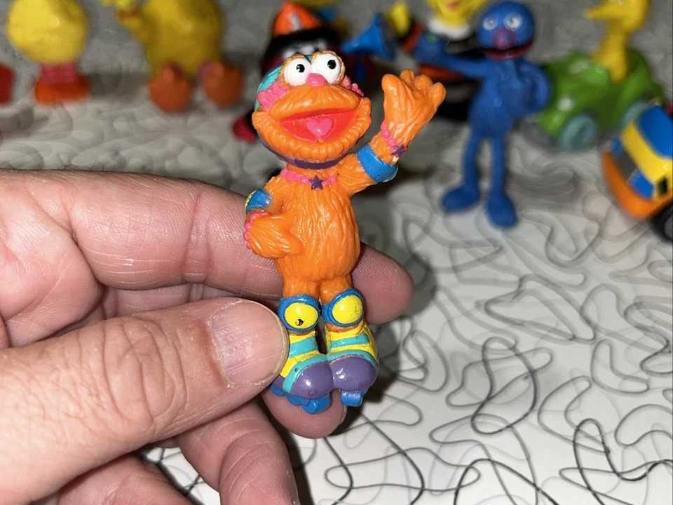 Lote de figuras vintage de PVC de Plaza Sésamo Zoe Big Bird y Elmo Monster Applause Foto 3 de 4