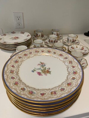 Late 19th/early 20th century Limoges French china set, William Guerin & Co. 
