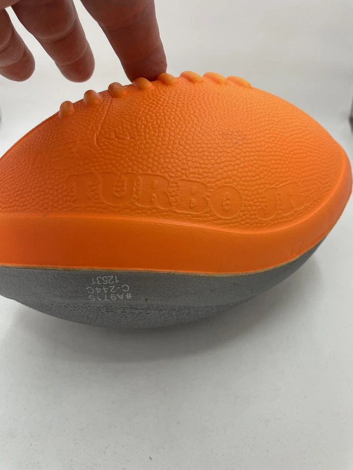 Vintage Nerf Turbo Jr Football 1996 Orange & Gray Tonka Corp NICE - Image 2 of 4
