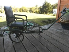 Antique RARE Baby Stroller Pram Vintage Buggy Wheels Collapsible Pull 1910's 