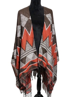 AZTEC DESIGN CAPE/PONCHO TYPE OPEN FRONT