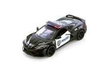 5432 Kinsmart 1:36 scale -5". 2021 Corvette C8 - Diecast Toy Car.BLACK police