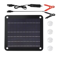 12V Solarpanel LadegeräT FüR Kfz Autobatterie Tragbares Solarmodul Aufladen 10W