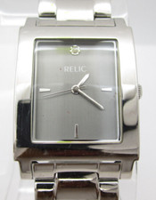 Women Relic Quartz WR Analog 28mm Dial Tank Style Watch (H139) "Untested"