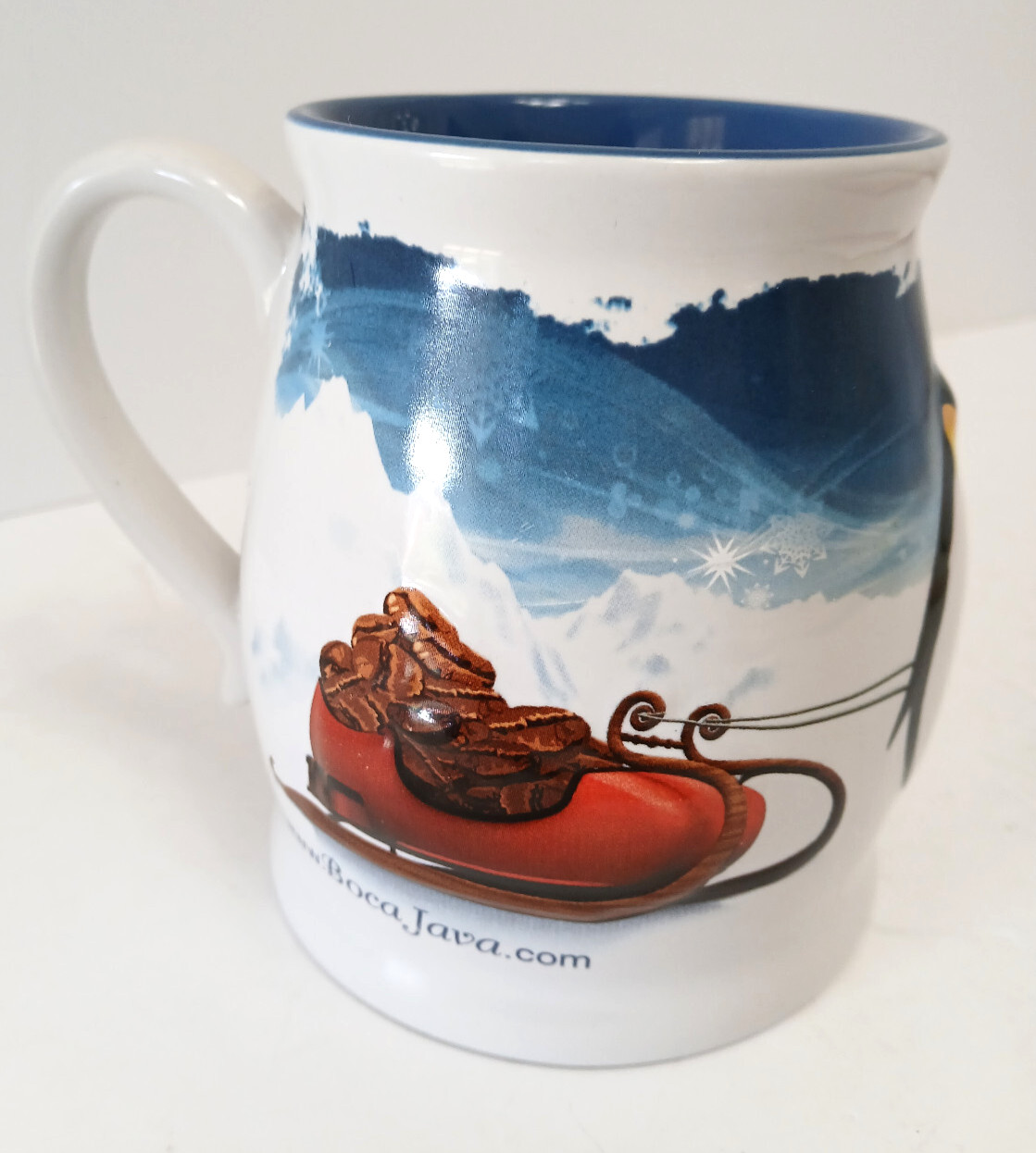 Java Jam Mugs Penquins Boca Java Red Sleigh 3D Coffee Mugs Wishing You A Java Filled ...