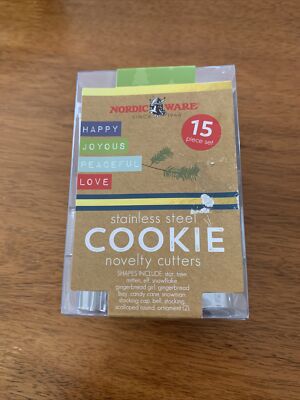 Holiday Cookie Cutter Set Nordic Ware 15 pieces Stainless Steel New in Package