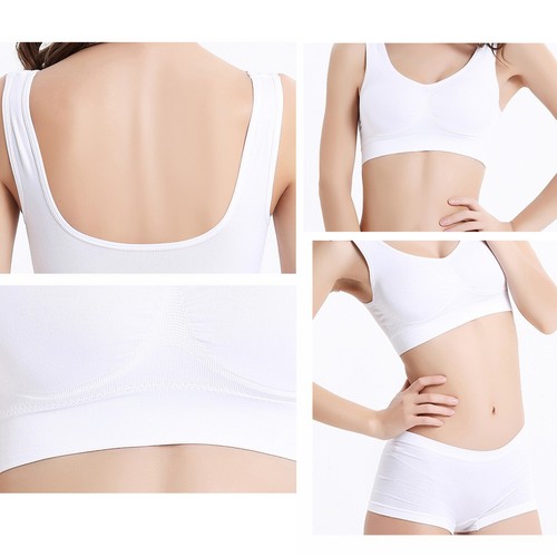 3 Pack Women's Sports Bra Seamless Yoga Running Fitness Tank Crop Top Underwear - 第 5/10 張圖片