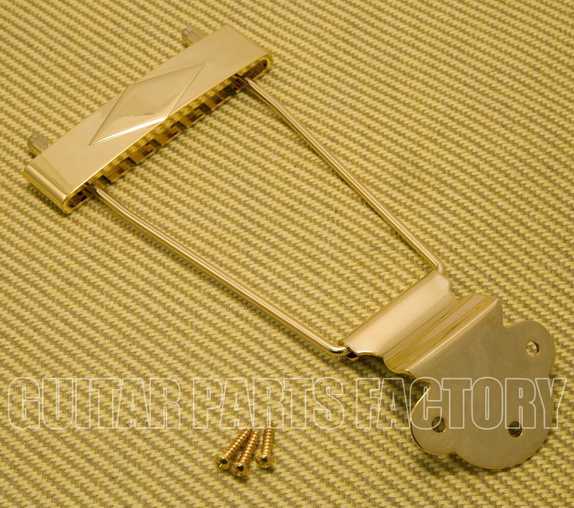 T120G Gold Diamond Trapeze Tailpiece for Gibson L-50, L48, ES-125