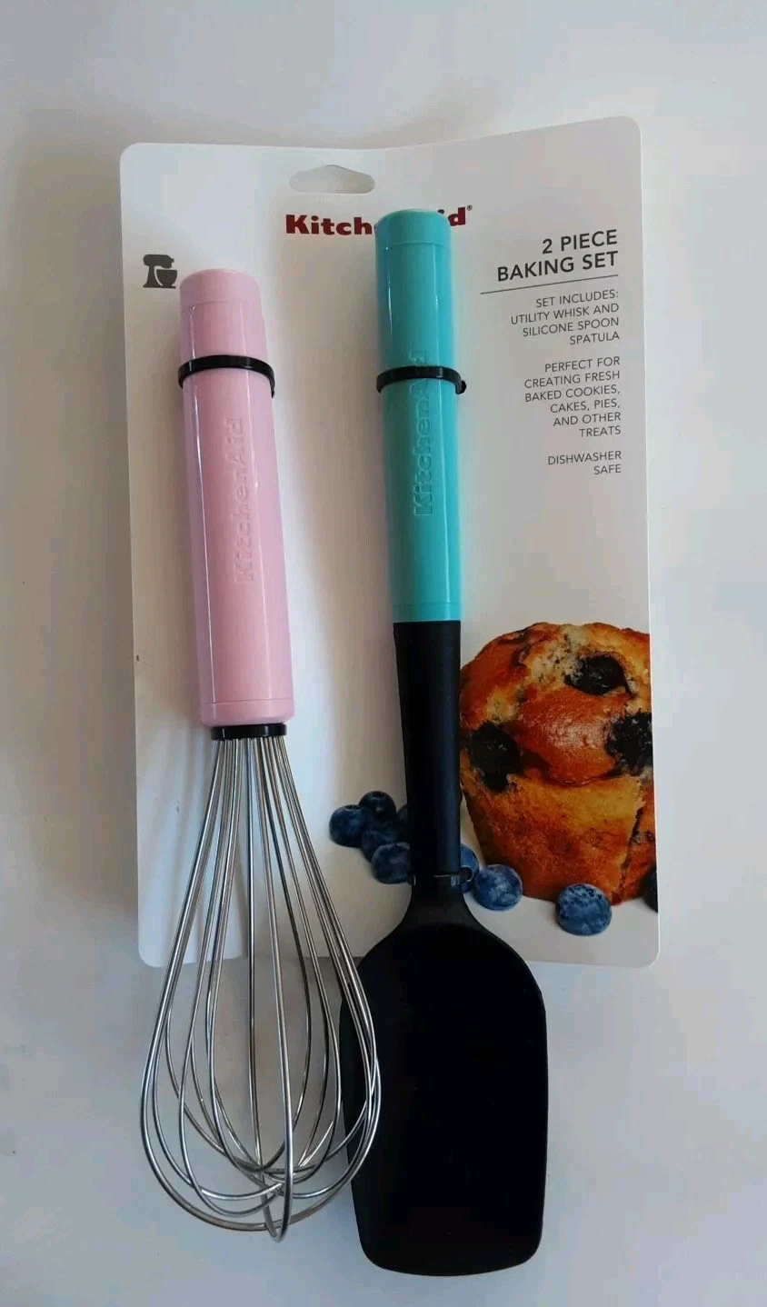 2021 KitchenAid 2 Piece Baking Set (Guava Glaze Pink / Aqua Sky) KQ463OHA2A