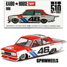 KAIDO HOUSE MINI GT 1971 DATSUN 510 COLLECTIBLE IMPORT RACE CAR -RWB #G006, MIB