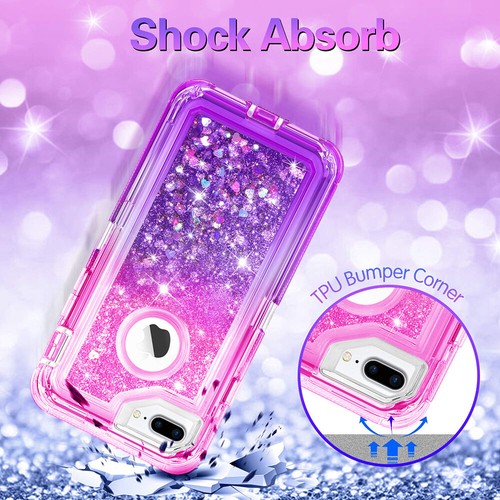 Armor Glitter Liquid Hybrid Case Cover For iPhone Belt Clip fits Otterbox Clip - Picture 31 of 43
