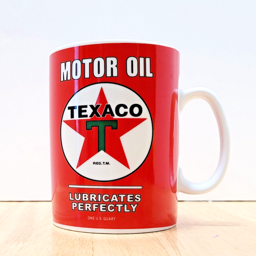 Texaco Moter Oil One Quart Jumbo Coffee Mug Open Roads Brand Chevron Advertising - Picture 6 of 15