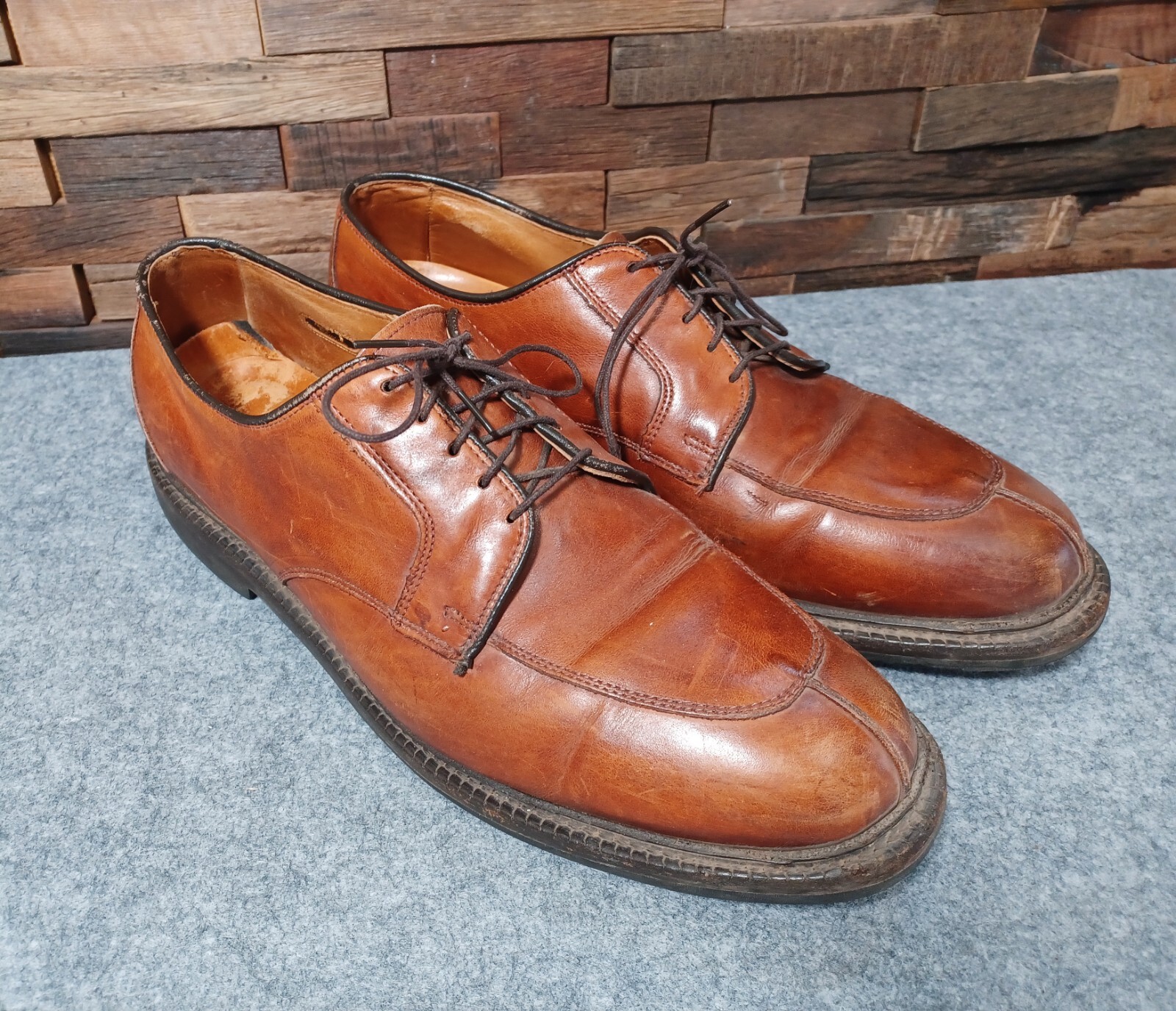 SAOLA Suola Oxford in gomma Allen Edmonds marrone pelle stringata da uomo 10 5
