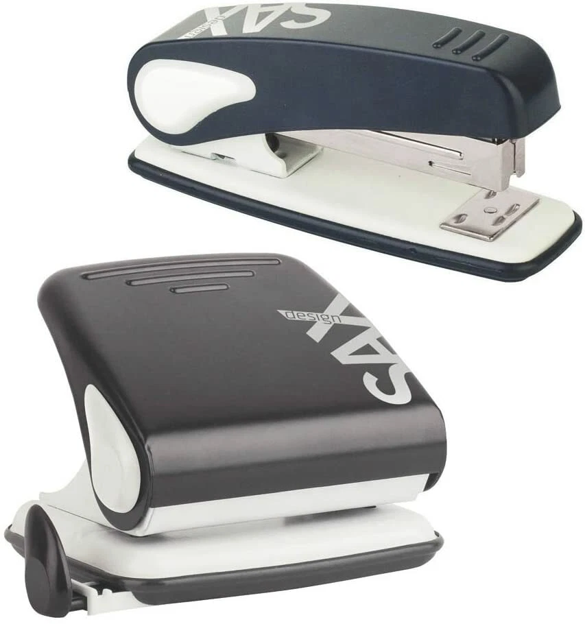 SAX DESIGN 0-418-90 EDV-SET Set: Locher 418+Heftgerät 239 schwarz