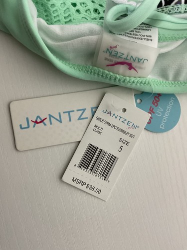 Jantzen Girls Tribal Tankini Halter 2-Piece Swimsuit Set Fringe UPF 50+ Size 5 - Picture 8 of 17