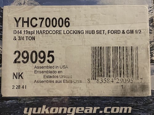 Yukon YHC70006 Locking Hub Set for 78-92 Dana 44 GM Ford 1/2 & 3/4 ton 19-Spline - Picture 8 of 8