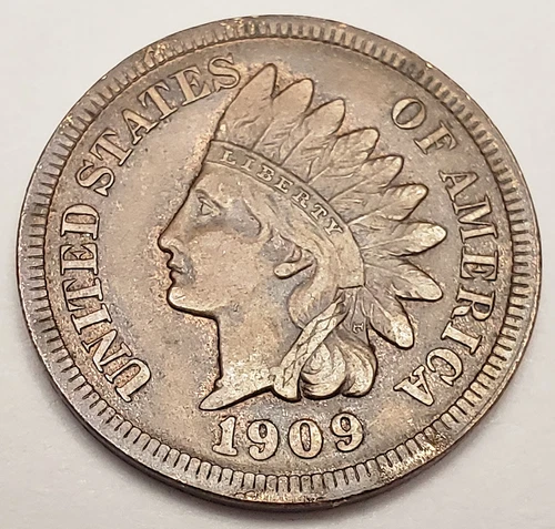 1909 P Indian Head Cent Penny *AU - ABOUT UNCIRCULATED*