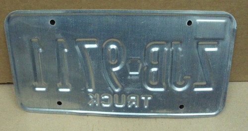 Vtg PA PENNSYLVANIA License Plate ~ TRUCK ~ ZJB 9711 - Picture 2 of 2