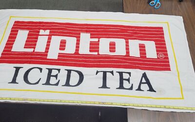 Vintage Lipton Iced Tea Drink Advertising BeachTowel Blanket 56x30  Ice Beverage
