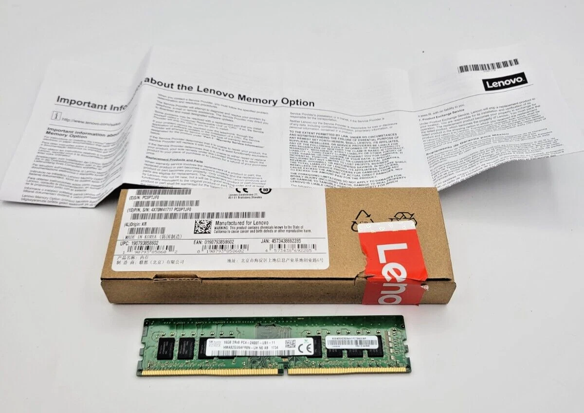 Lenovo 16 GB Total Capacity DDR4 SDRAM Memory (RAM) for sale | eBay