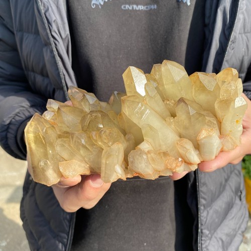 3.3lb Natural Citrine quartz crystal cluster specimen healing