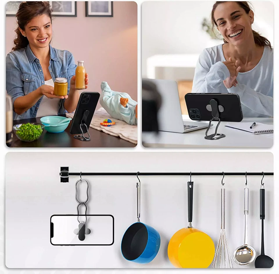 360°Rotating Finger Ring Holder for Cell Phone Universal Back Grip Folding Stand - Image 4 of 4