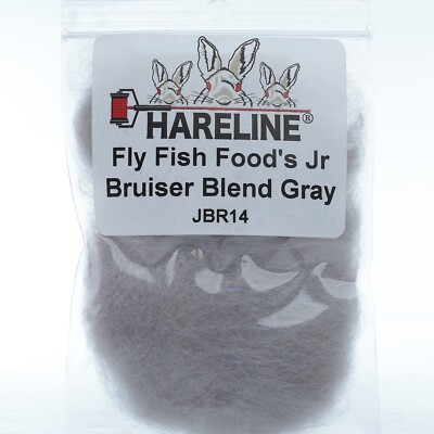 Hareline Fly Fish Food's Jr. Bruiser Blend - Gray