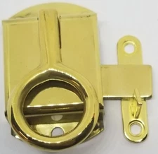 LEFT HAND Solid BRASS  Napanee Wilson Ring Cabinet Door Latch Hoosier Sellers 