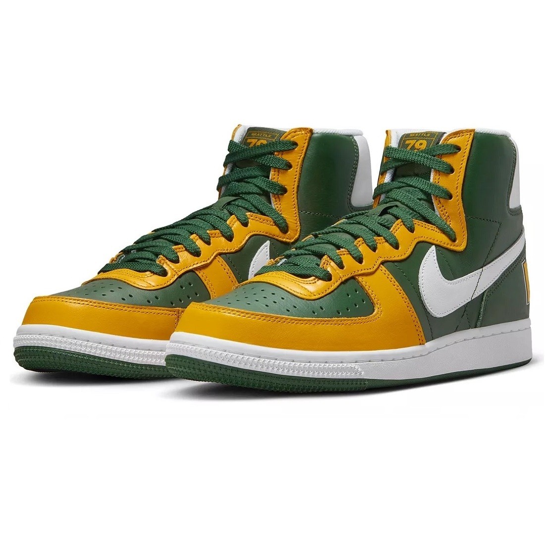 Nike Terminator High Sneakers US9.5 Green White Yellow New