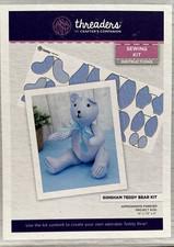 Crafter's Companion Einfädler blau Gingham Teddybär Set. Nagelneu .99p Start.