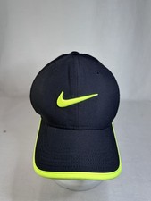 Nike Classic 99 Perforated Strapback Golf Hat Black Neon Swoosh Dri-Fit 729506