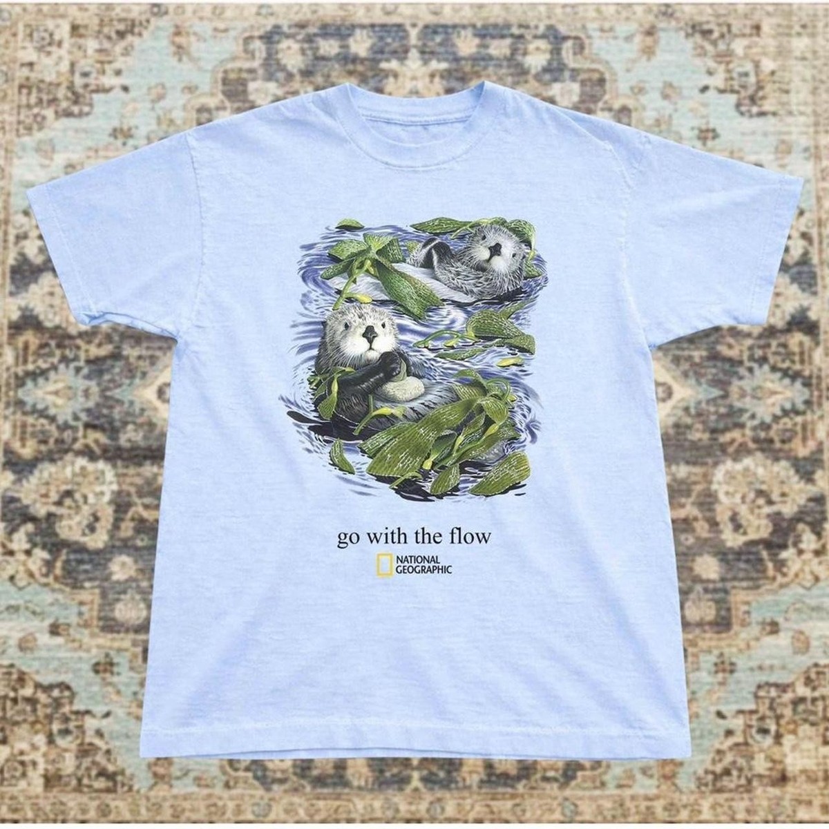 National Geographic Go With The Flow Otter Graphic T-Shirt S-5XL