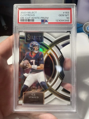 2023 Select Premier Level C.J. Stroud #183 White Die-Cut /199 (RC) PSA 10 POP 25