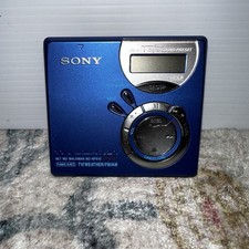 Vintage Sony Blue MiniDisc Walkman MD Player/Recorder MZ-NF610 Tested Working