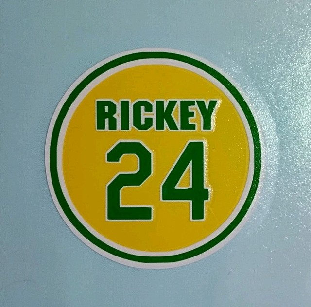 2025 Rickey Henderson Athletics Custom Commemorative Tribute Vinyl Sticker 4x4!
